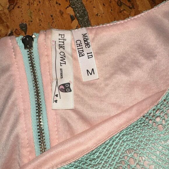 Pink Owl Crochet Lace Dress - Picture 3 of 7